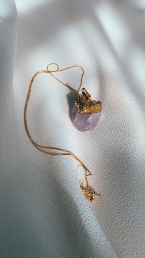 Purple Amethyst Raw Stone Necklace - Always Sunday Shop